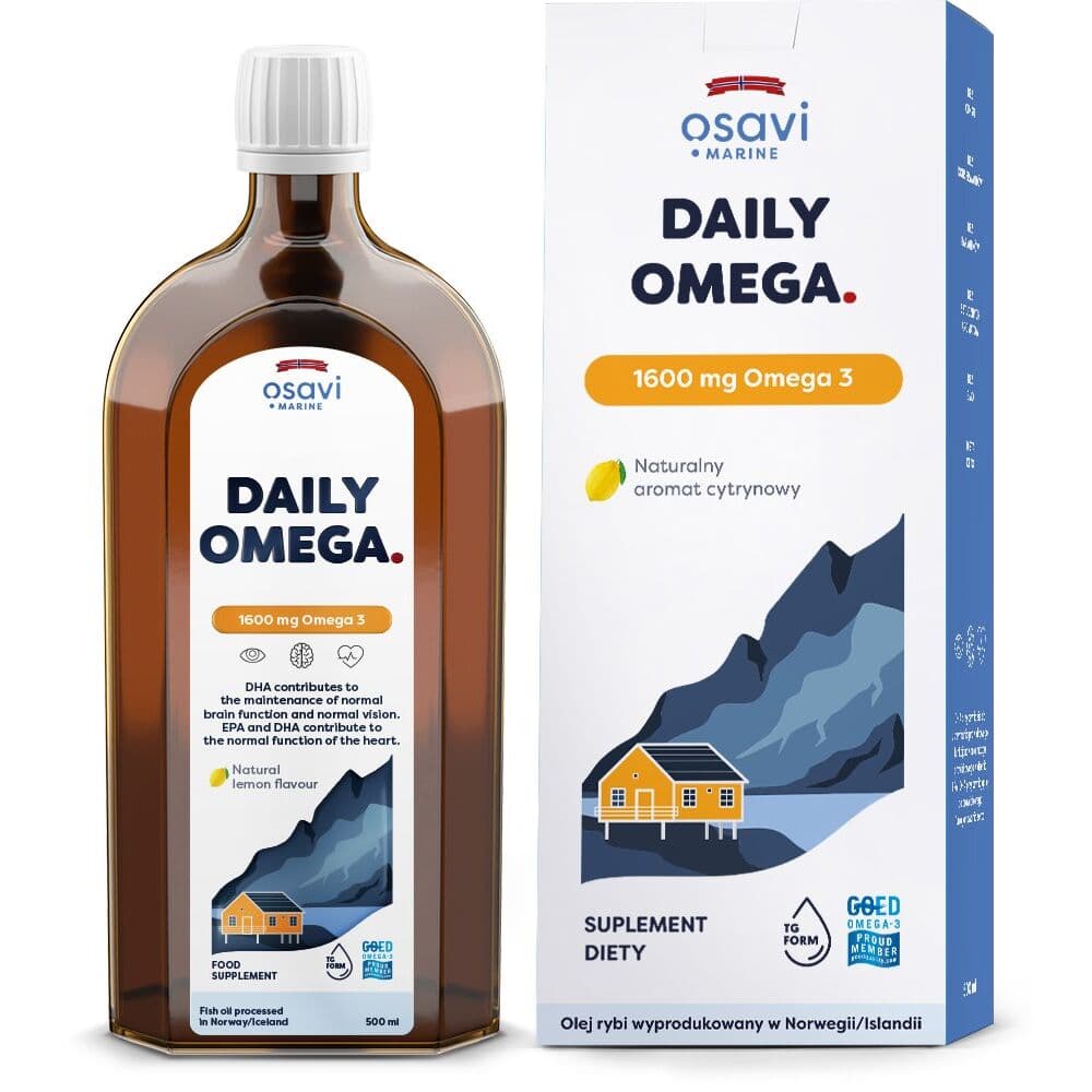 OSAVI Daily Omega 1600 mg, natural lemon flavour (500 ml)