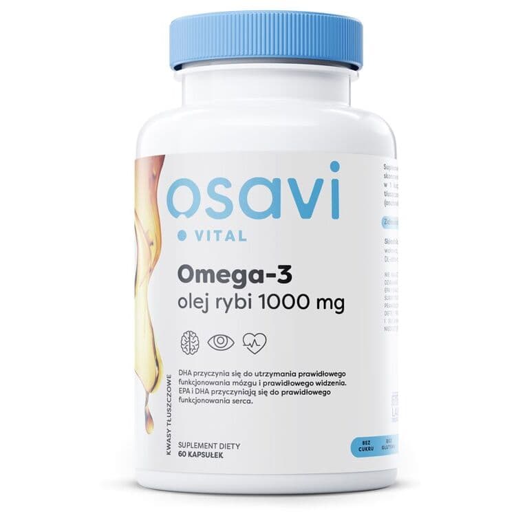 OSAVI Omega-3 fish oil, 1000 mg (60 capsules)