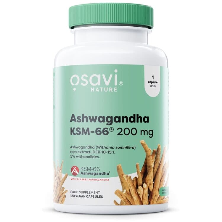 Ashwagandha KSM-66, 200mg – 120 vegan capsules