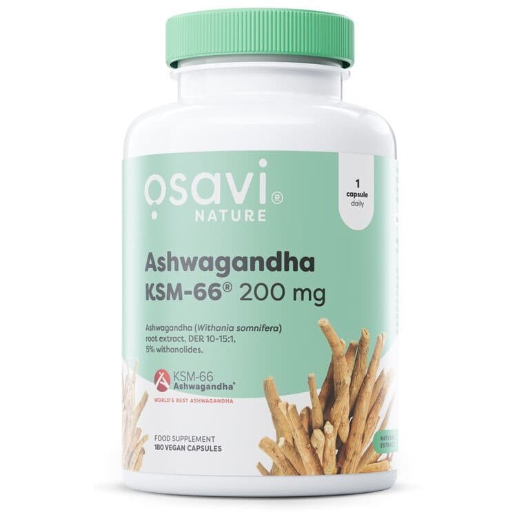 Ashwagandha KSM-66, 200mg – 180 vegan capsules