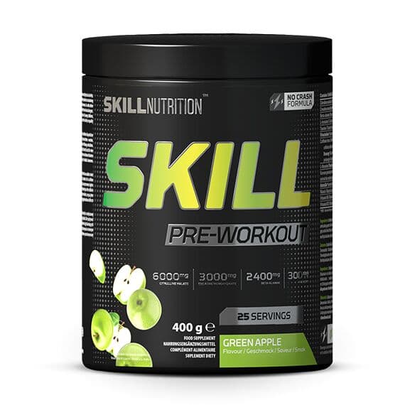 Skill Pre-Workout, Green Apple - 400g
