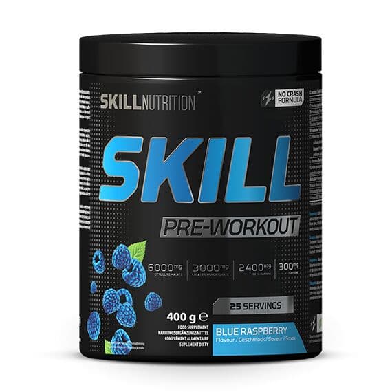 Skill Pre-Workout, Blue Raspberry - 400g