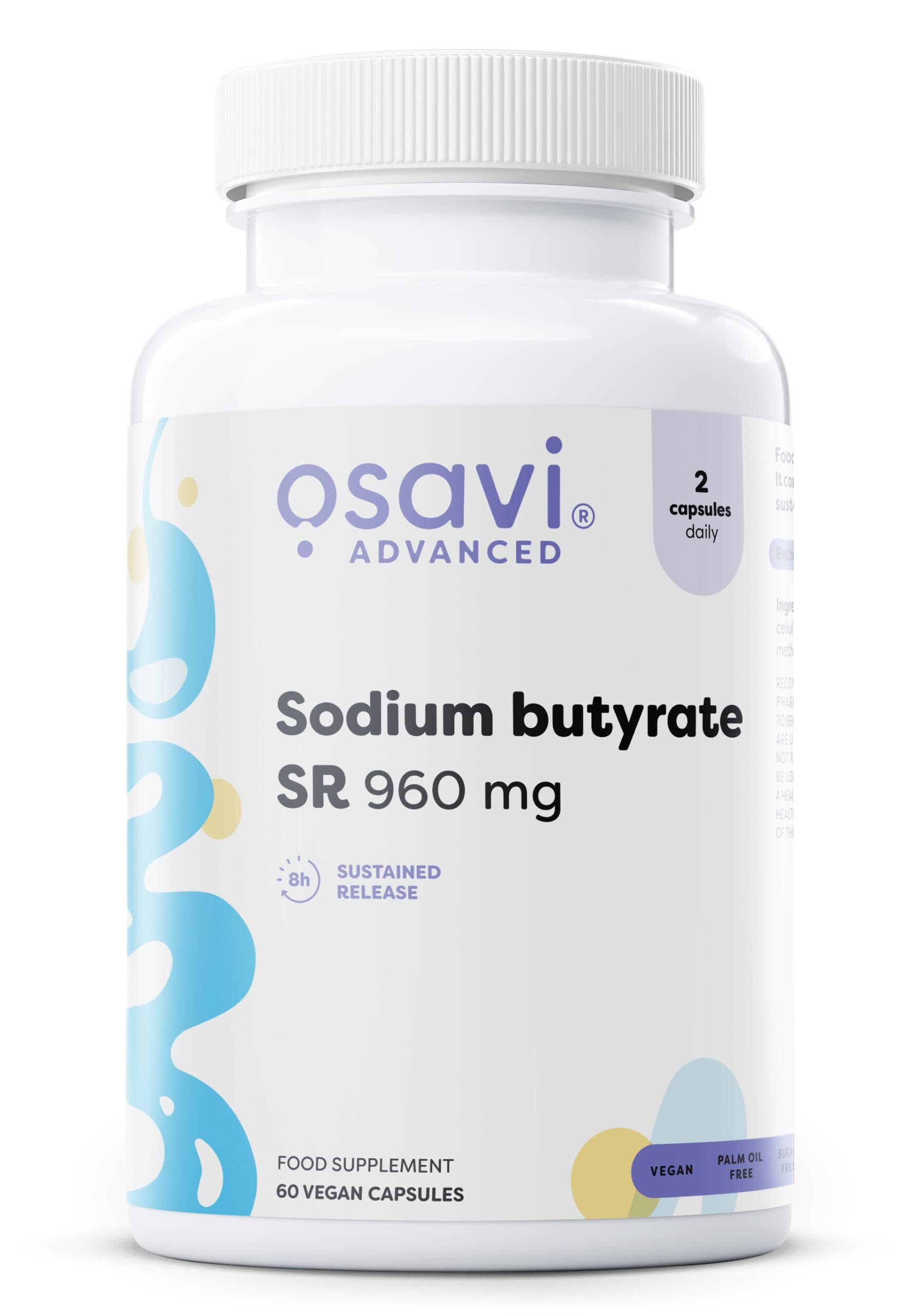 Sodium butyrate SR, 960mg – 60 vegan capsules