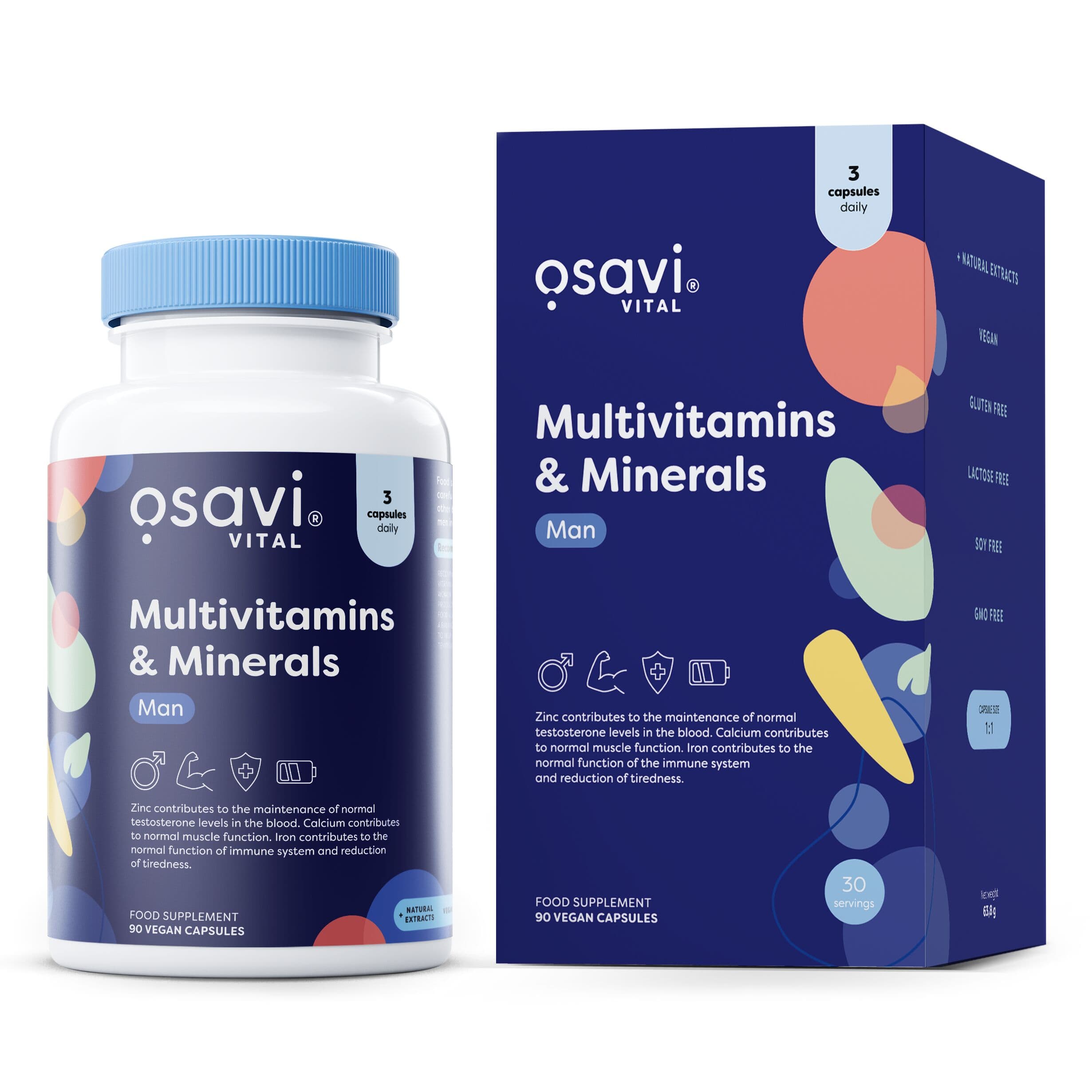 Multivitamins & Minerals Man - 90 vegan capsules