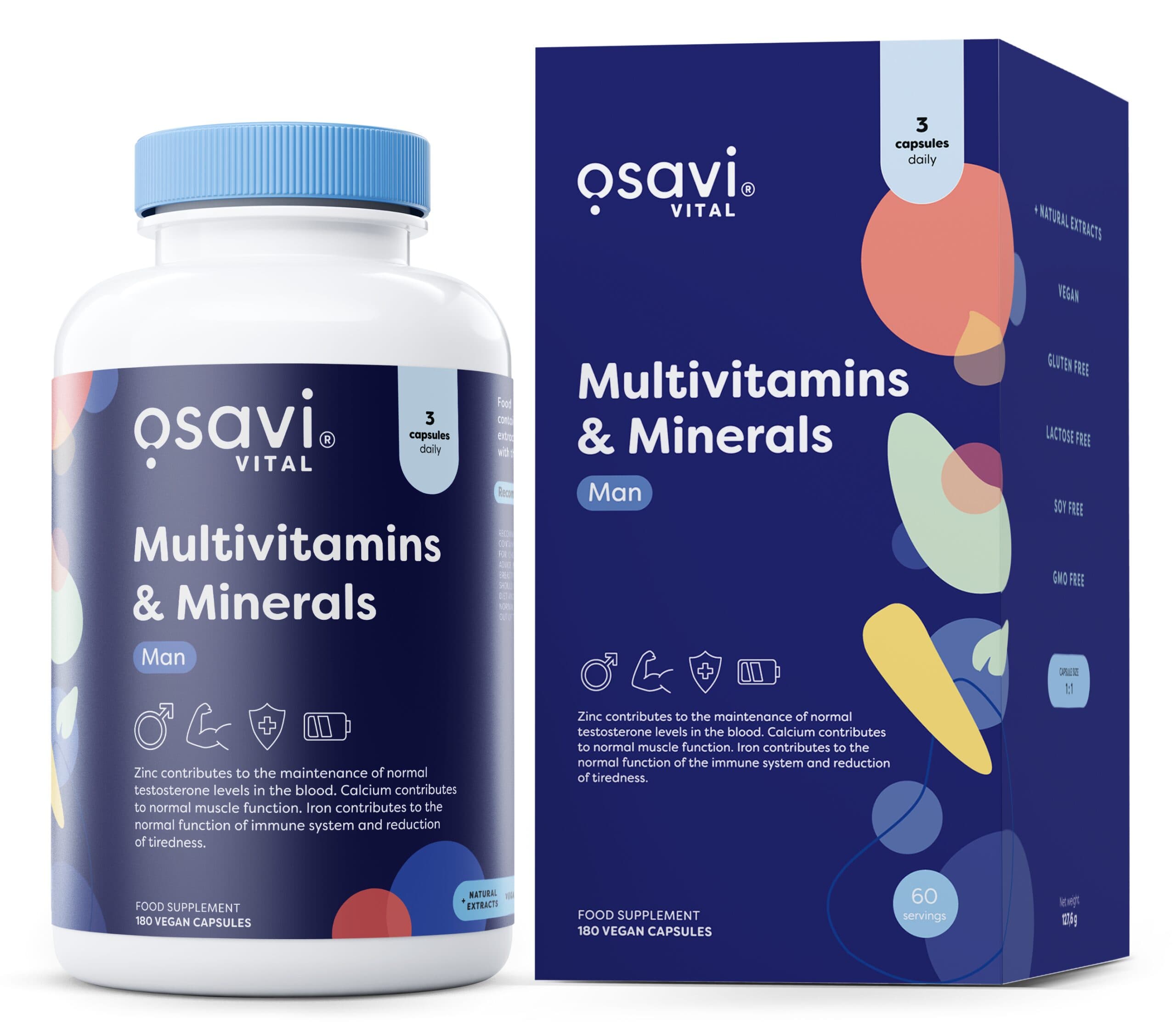 Multivitamins & Minerals Man - 180 vegan capsules