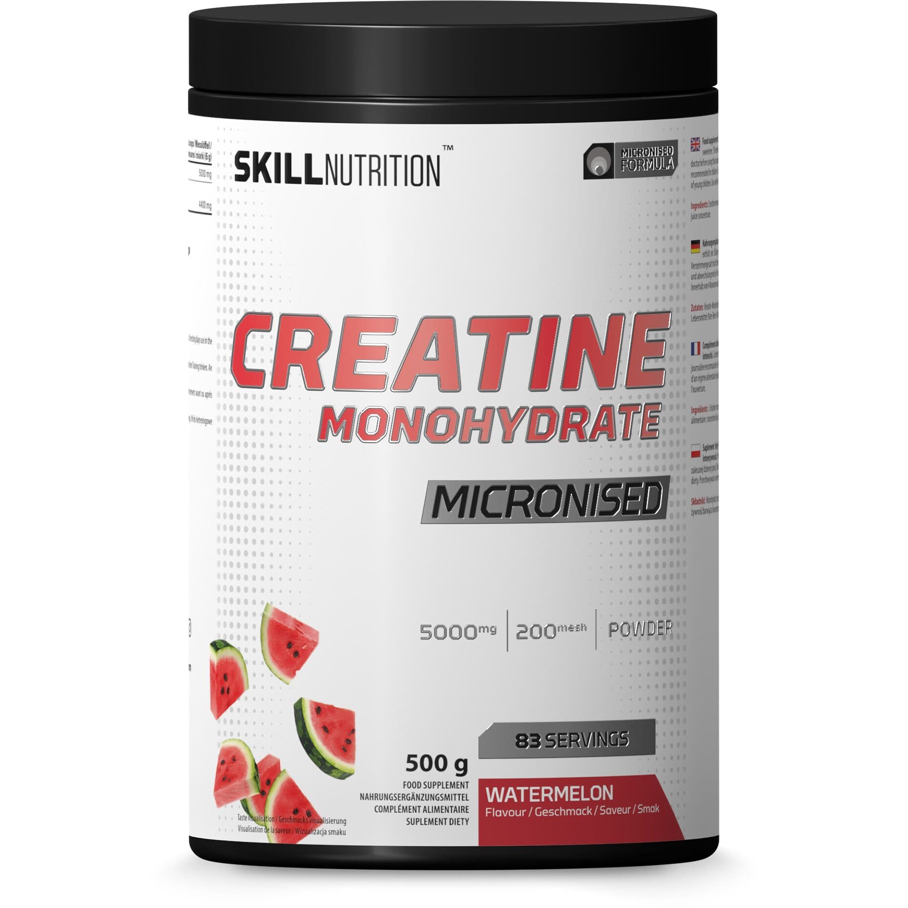 Micronised Creatine Monohydrate Flavoured, Watermelon - 500g