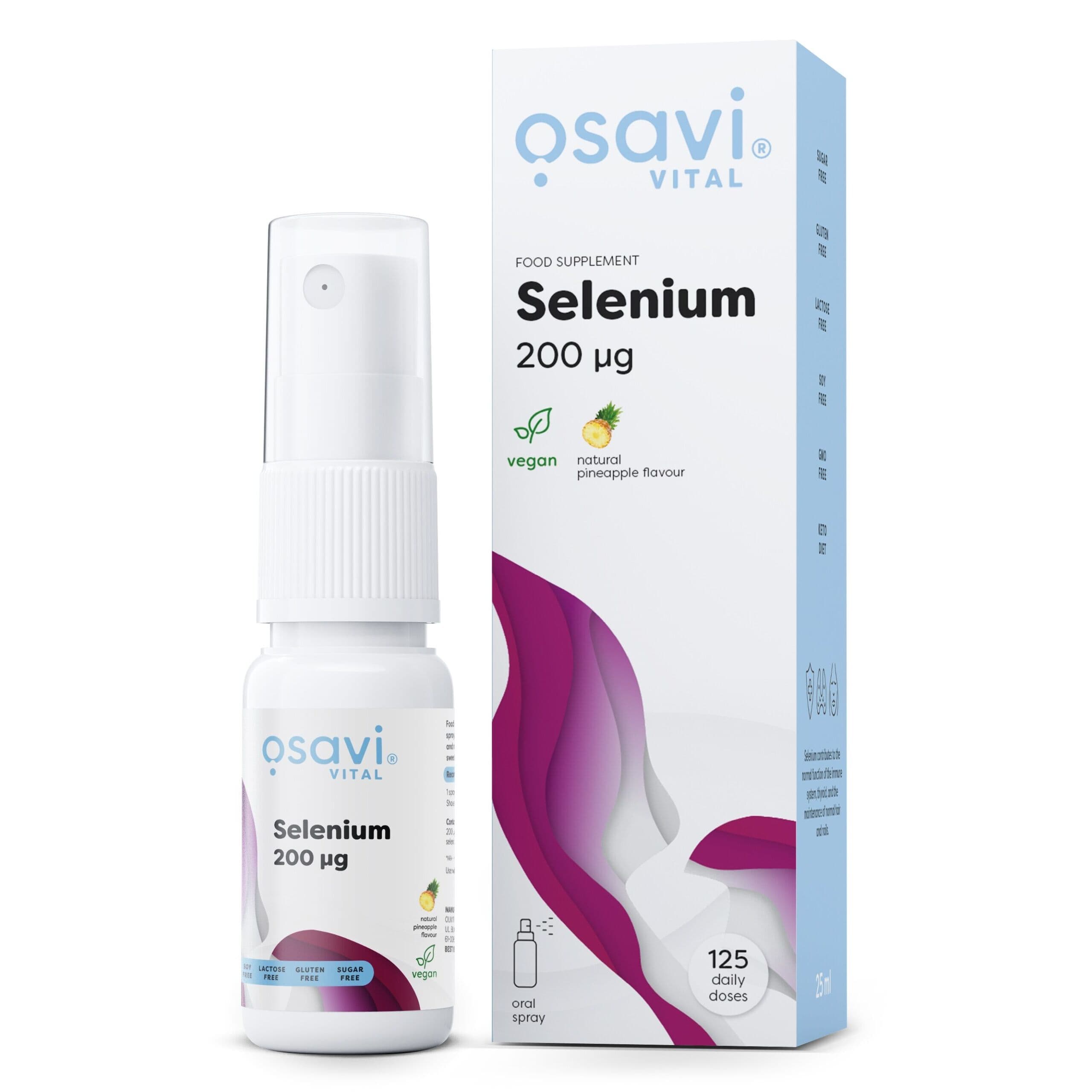 Selenium Oral Spray, 200µg (Pineapple) - 25 ml.