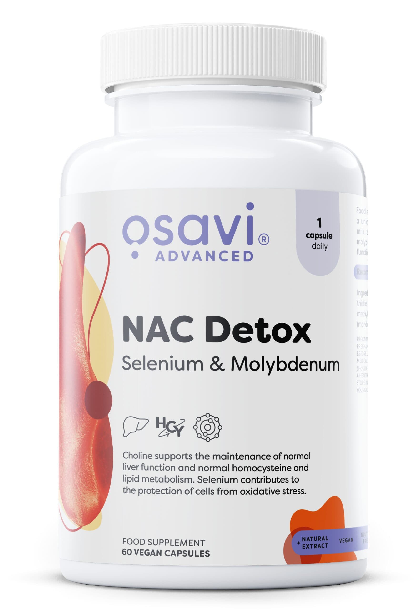 NAC Detox, Selenium & Molybdenum – 60 vegan capsules