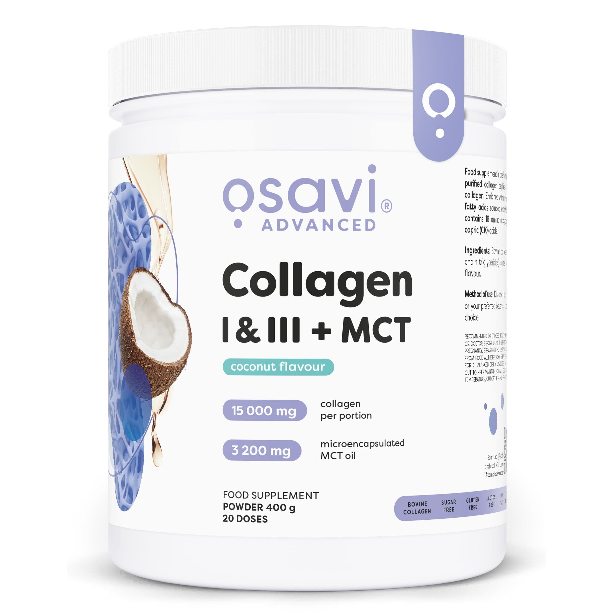 Osavi – Collagen I & III + MCT, Coconut – 400g