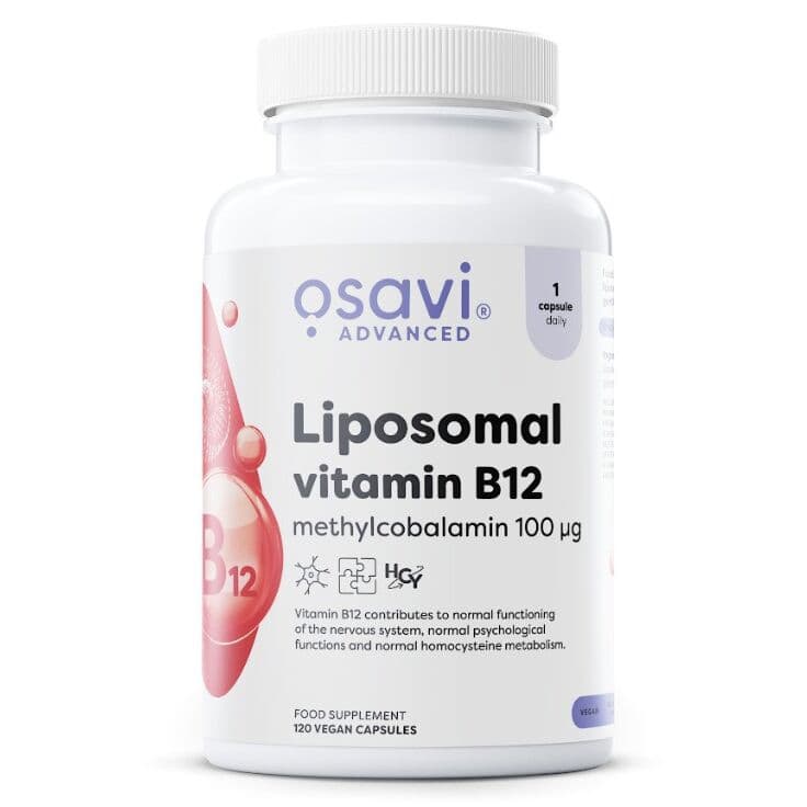 Liposomal Vitamin B12, Methylcobalamin 100µg – 120 vegan capsules