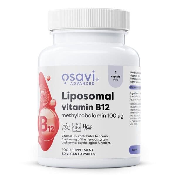 Liposomal Vitamin B12, Methylcobalamin 100µg – 60 vegan capsules