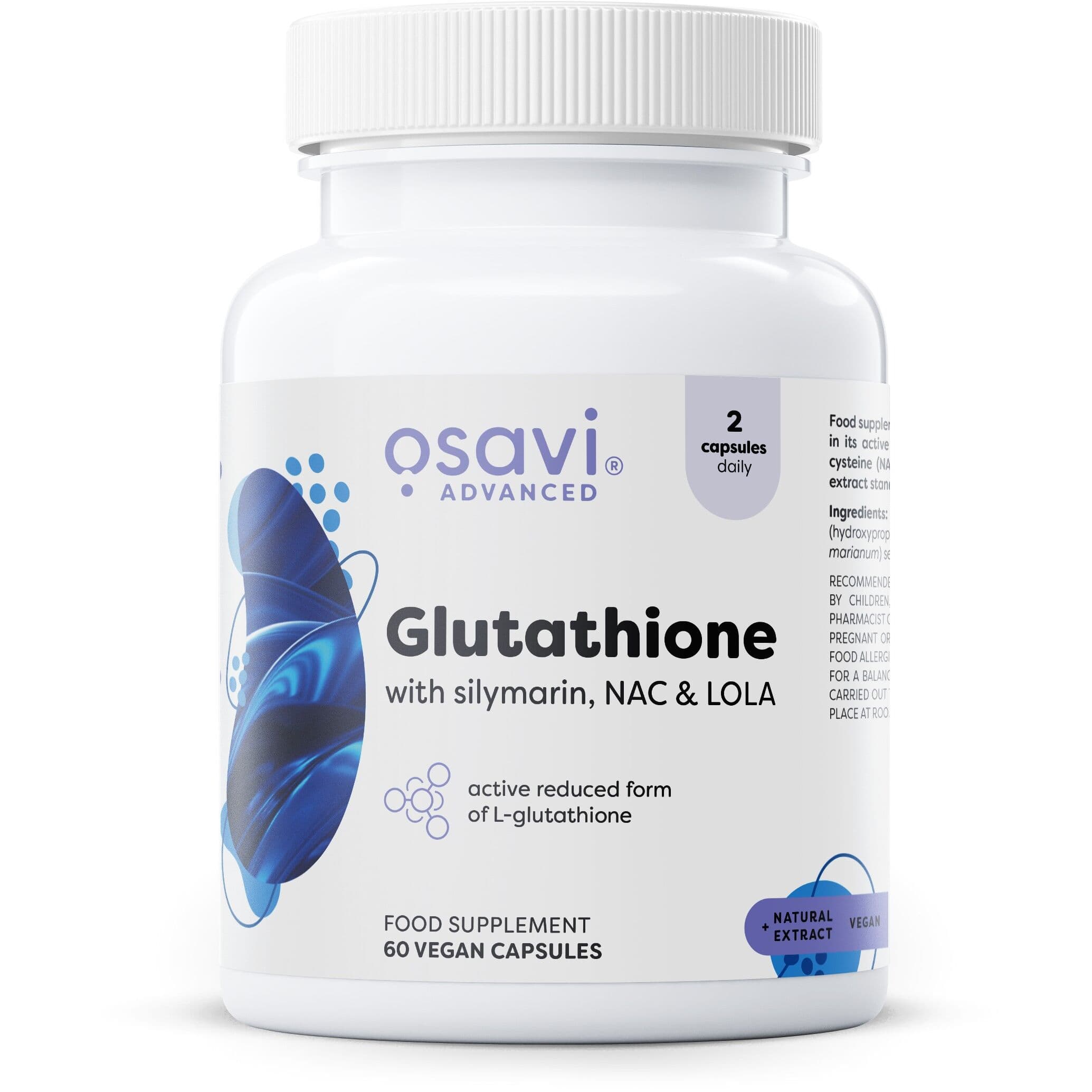 Glutathione with Silymarin, NAC & LOLA – 60 vegan capsules