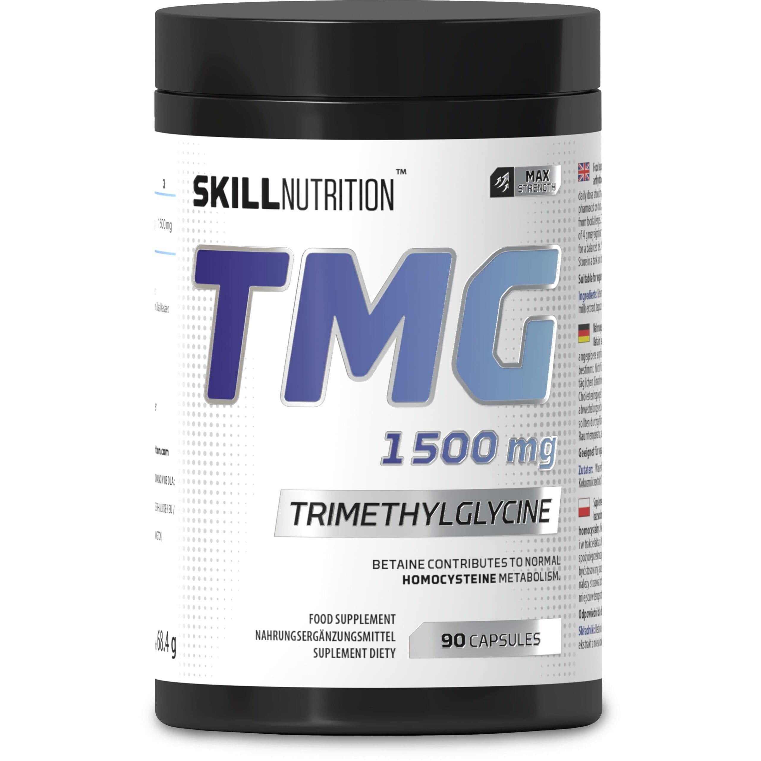 Skill Nutrition – TMG Trimethylglycine, 1500mg – 90 vegan capsules