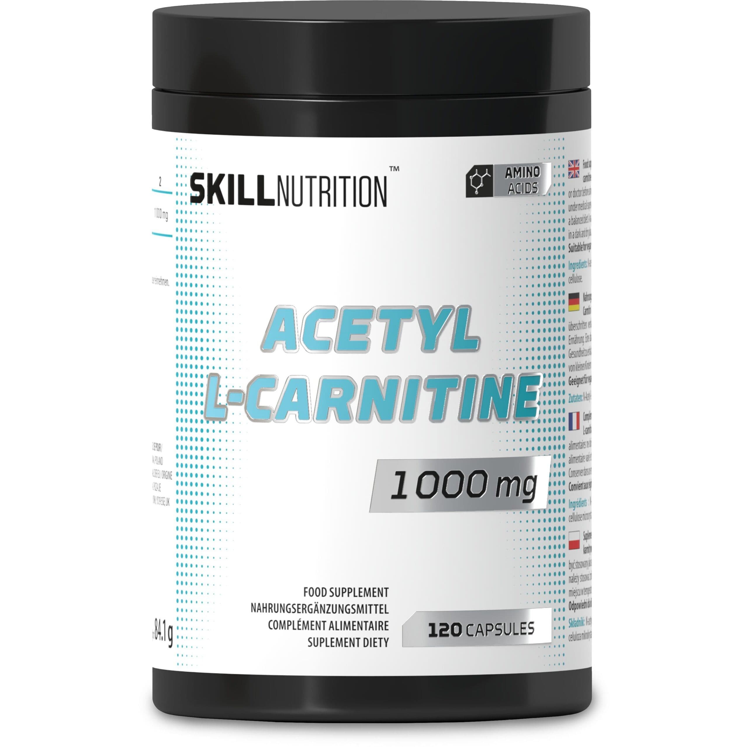 Skill Nutrition – Acetyl L-Carnitine, 1000mg – 120 vegan capsules