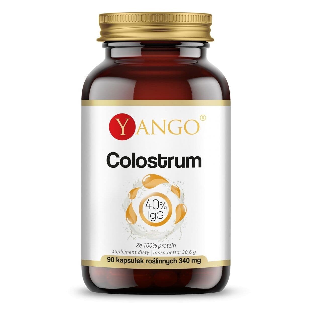 YANGO Colostrum – 40% immunoglobulins (90 capsules)