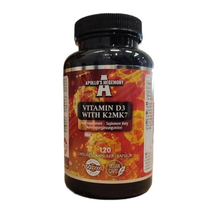 Vitamin D3 with K2 MK7 – 120 vcaps