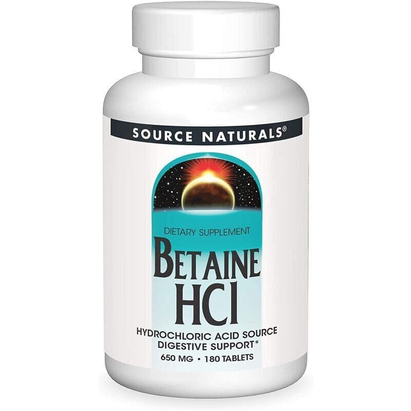 Source Naturals Betaine HCl 650mg 180 tablets