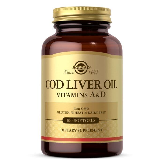 SOLGAR Cod Liver Oil – Vitamins A&D (100 capsules)