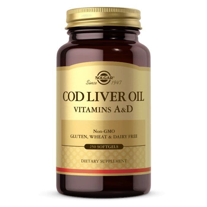 SOLGAR Cod Liver Oil – Vitamins A&D (250 capsules)