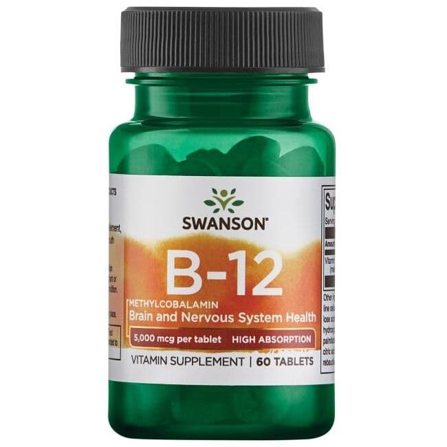 Vitamin B-12 Methylcobalamin, 5000µg High Absorption – 60 tabs