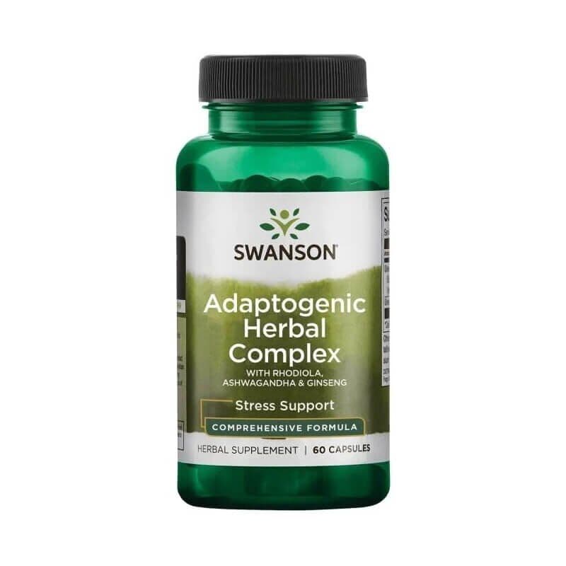 Adaptogenic Herbal Complex with Rhodiola, Ashwagandha & Ginseng – 60 capsules
