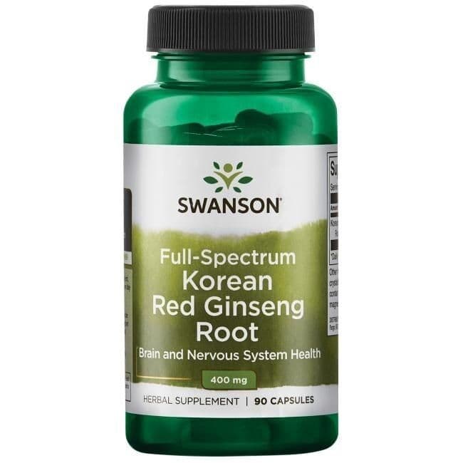 Full Spectrum Korean Red Ginseng Root, 400mg – 90 capsules