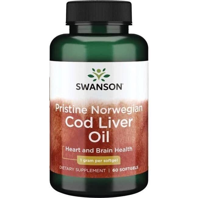 Pristine Norwegian Cod Liver Oil, 1000mg - 60 softgels
