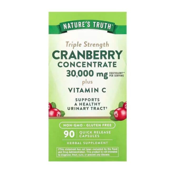 Nature's Truth Tripple Strength Cranberry Concentrate plus Vitamin C – 90 capsules
