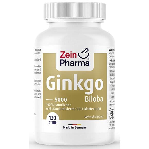 Ginkgo Biloba 5000, 100mg - 120 capsules