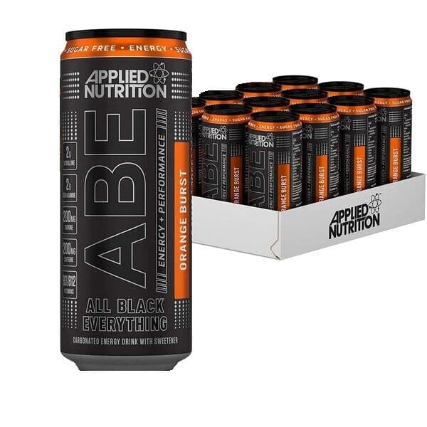 ABE Energy + Performance Cans, Orange Burst - 12 x 330 ml.