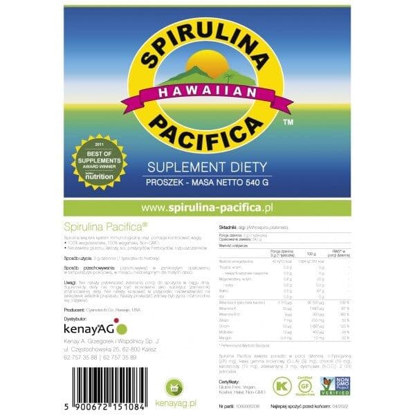KENAY Spirulina Pacifica Powder (540 g)
