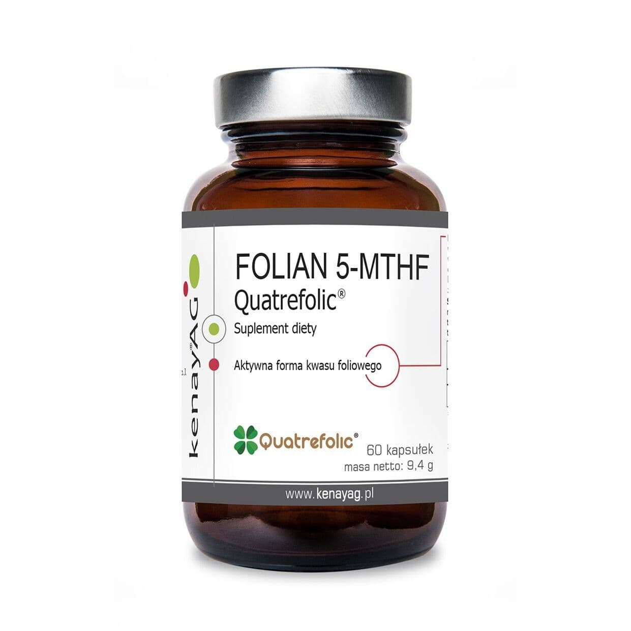 KENAY FOLATE 5-MTHF active folic acid Quatrefolic (60 capsules)