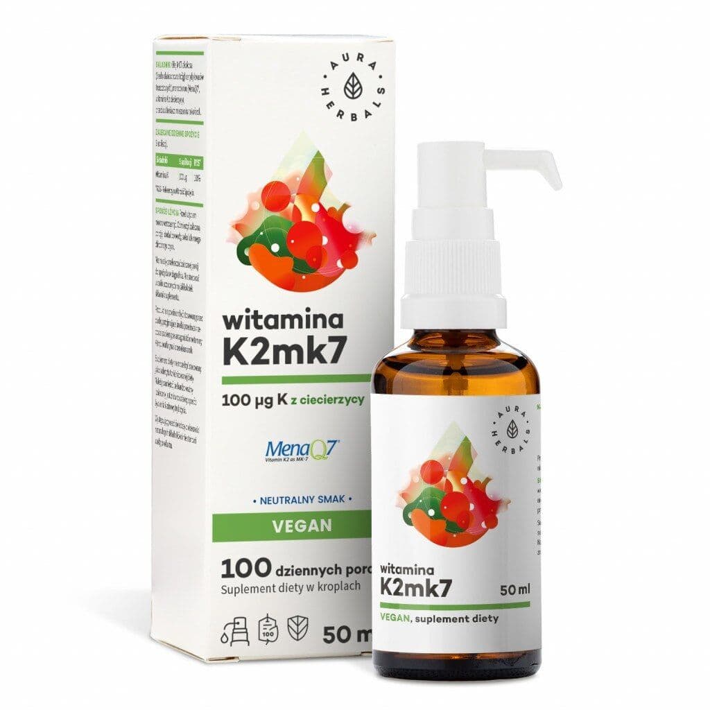 AURA HERBALS Vitamin K2mk7, 100 µg Vegan (50 ml)