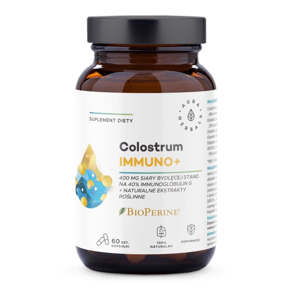AURA HERBALS Colostrum Immuno + BioPerine (60 capsules)