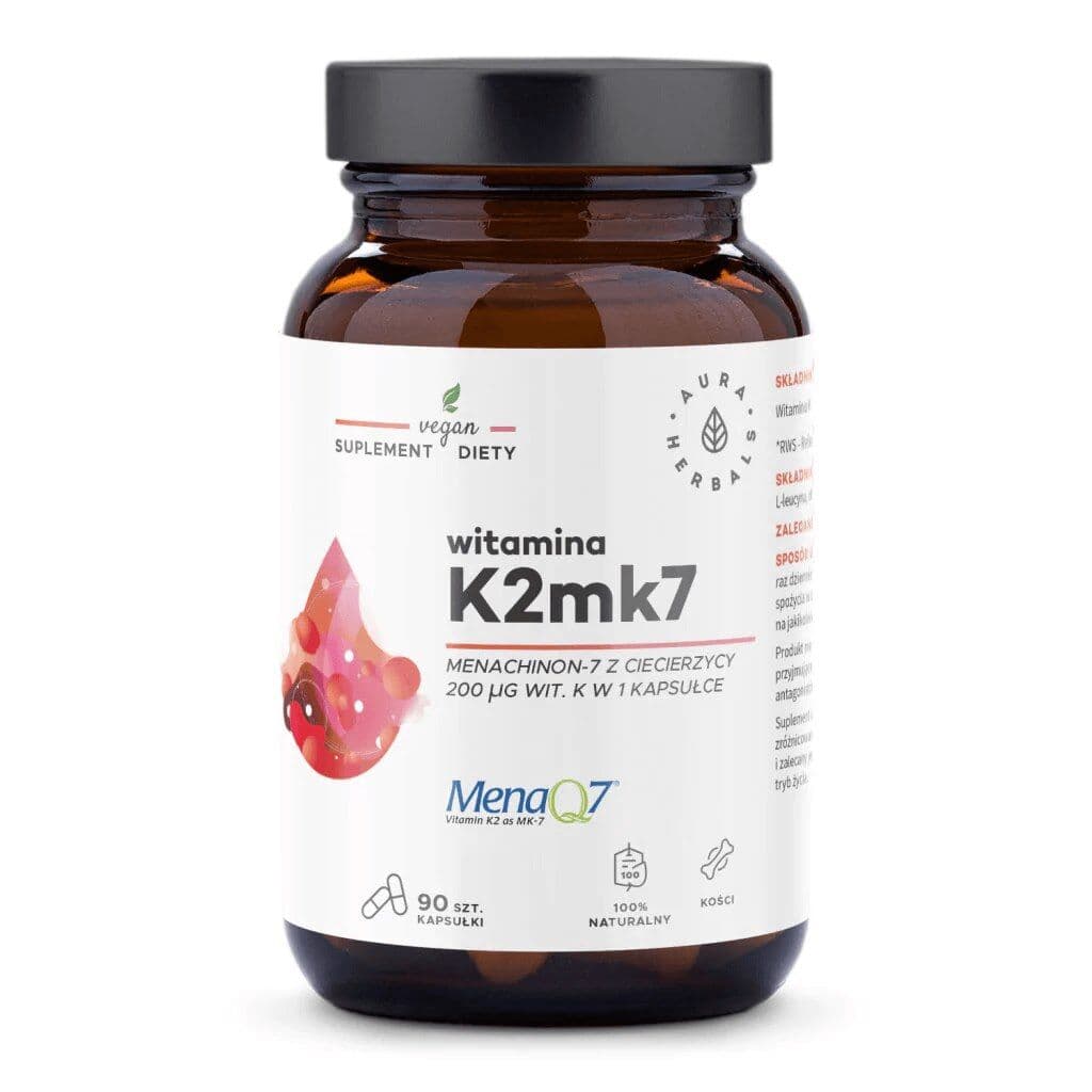 AURA HERBALS Vitamin K2 MK7, 200 µg (90 capsules)