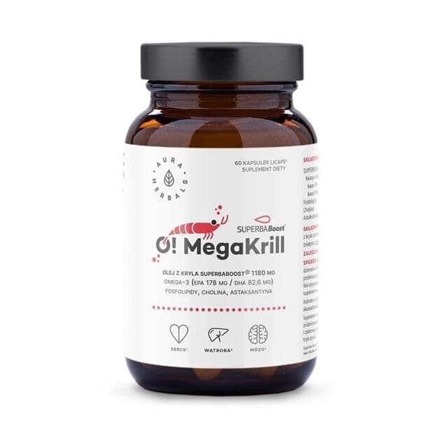 AURA HERBALS O! MegaKrill 1180 mg (60 capsules.)