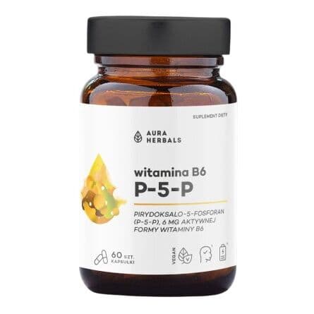 AURA HERBALS Vitamin B6 P-5-P 6 mg (60 capsules)