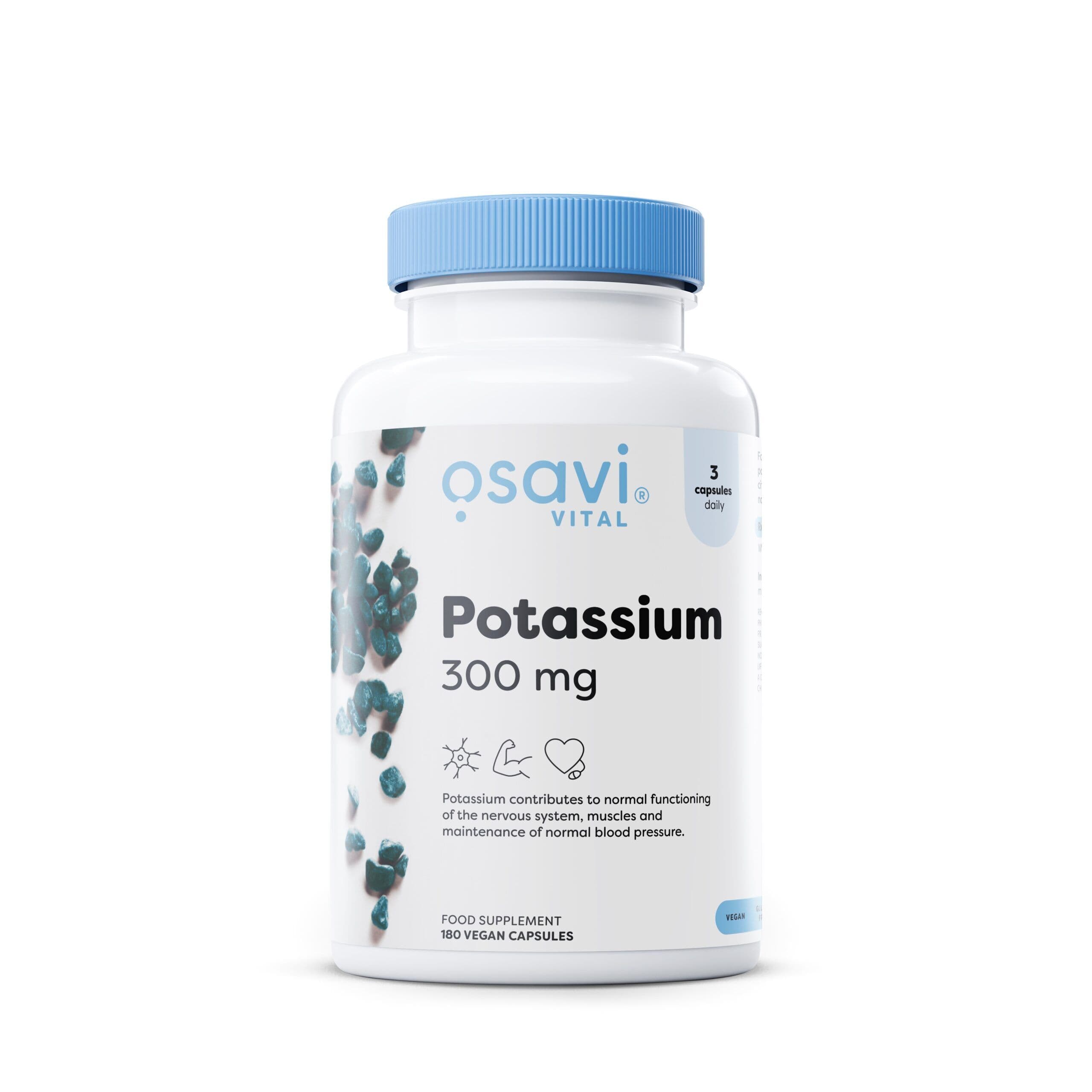 Potassium, 300mg – 180 vegan capsules