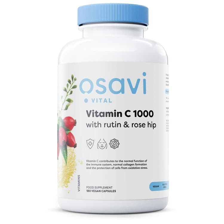 Vitamin C1000 with Rutin & Rose Hip – 180 vegan capsules