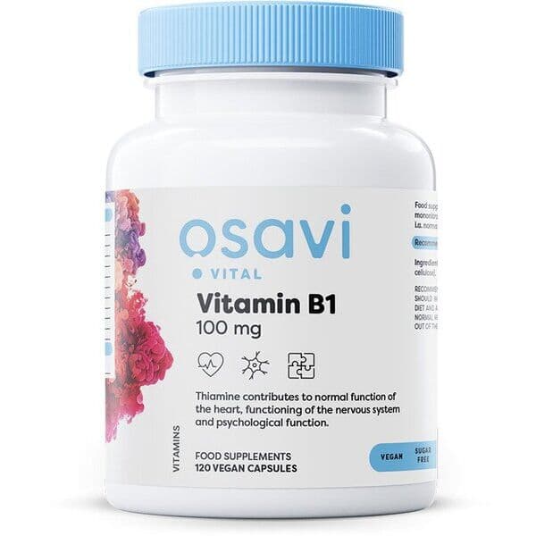 Vitamin B1, 100mg – 120 vegan capsules