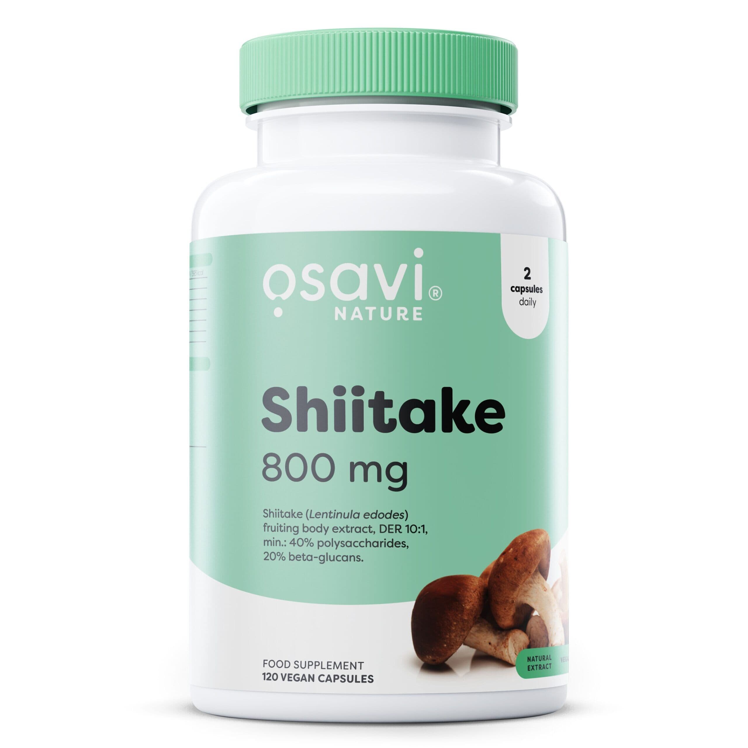 Shiitake, 800mg – 120 vegan capsules