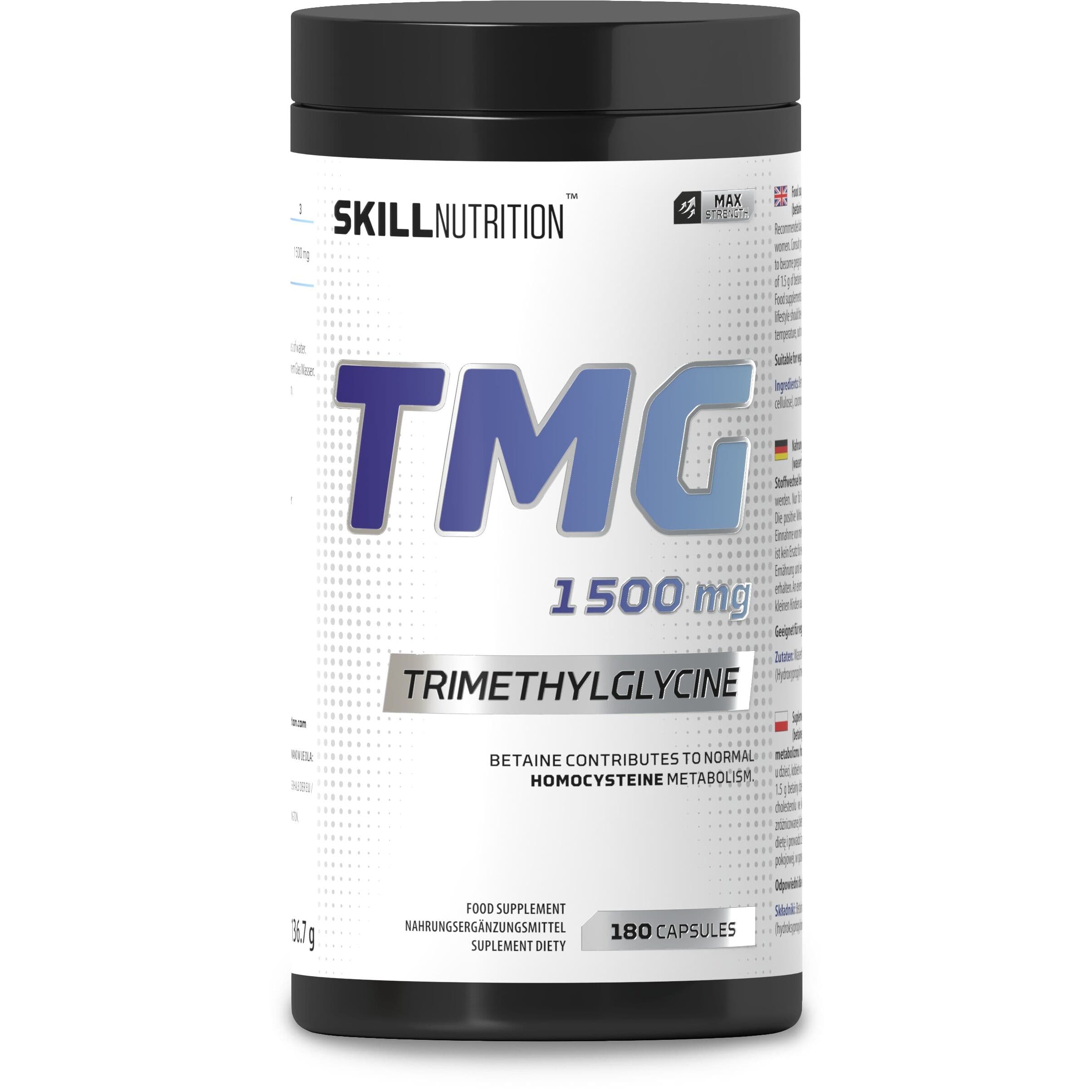 Skill Nutrition – TMG Trimethylglycine, 1500mg – 180 vegan capsules