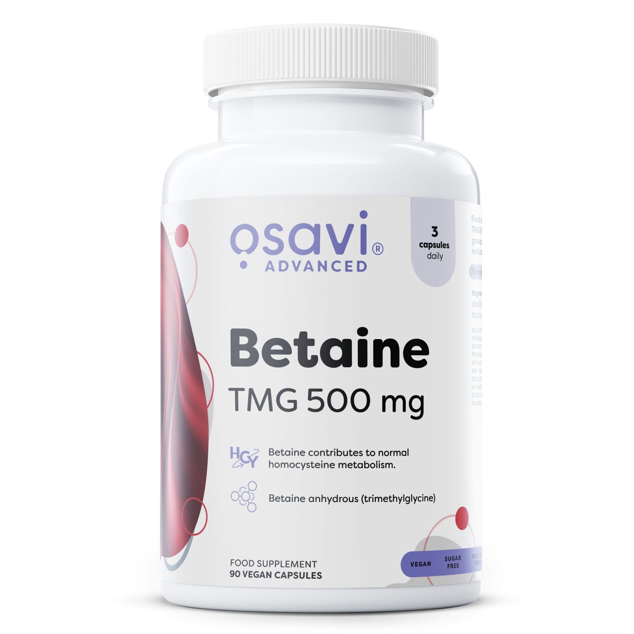 Osavi – Betaine, TMG 500mg – 90 vegan capsules