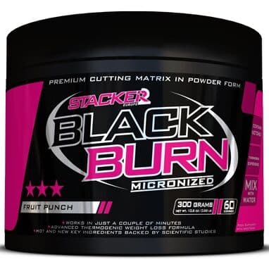 Black Burn Micronized, Fruit Punch - 300g