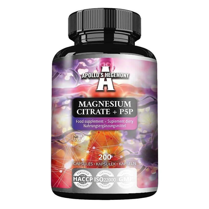 Magnesium Citrate + P5P – 200 capsules